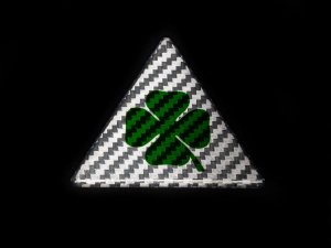 Alfa Romeo Giulia Quadrifoglio (QV) Badge - White Candy Carbon Fiber